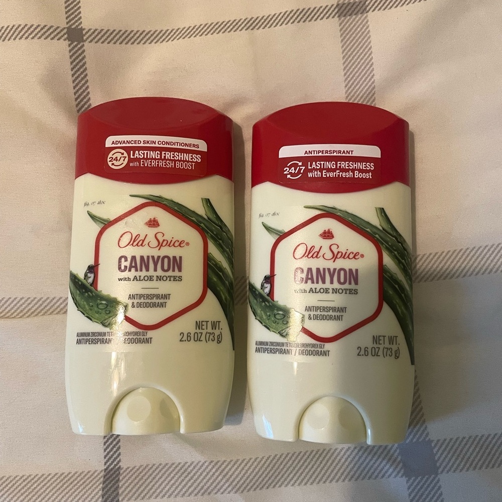Nwt- set of two old spice canyon with aloe notes antiperspirant and deod…